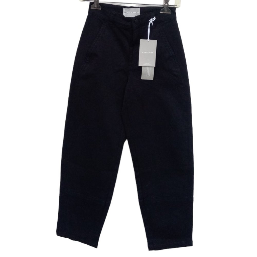 Everlane black pants jeans sz 000 NEW (EP4)